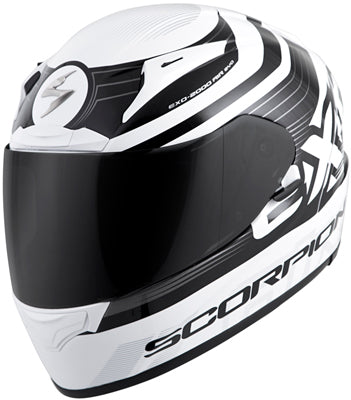 SCORPION EXO-R2000 FULL-FACE FORTIS HELMET WHITE/BLACK 2-XLARGE 200-7637