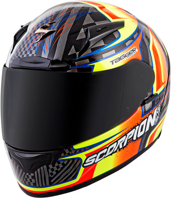 SCORPION EXO-R2000 FULL-FACE ENSENADA HELMET BLACK/ORANGE LARGE 200-4795
