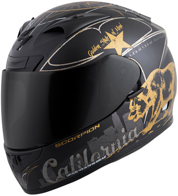 SCORPION EXO-R710 FULL-FACE GOLDEN STATE HELMET BLACK/GOLD MEDIUM 71-3104