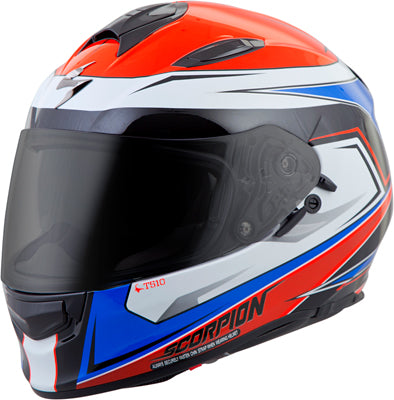 SCORPION EXO-T510 FULL-FACE TARMAC HELMET RED/BLUE X-SMALL T51-1032