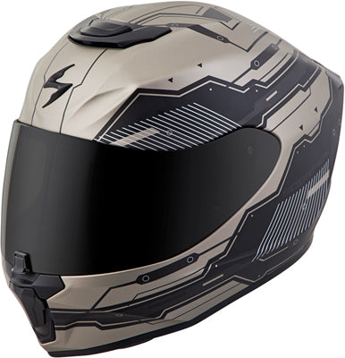 SCORPION EXO-R420 FULL-FACE TECHNO HELMET TITANIUM/BLACK LARGE 42-1025