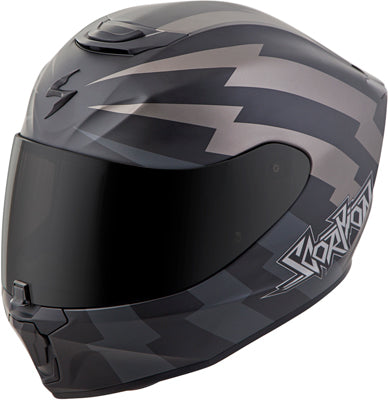 SCORPION EXO-R420 FULL-FACE TRACKER HELMET TITANIUM/BLACK LARGE 42-1115