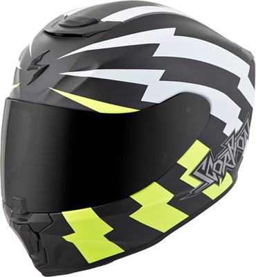 SCORPION EXO-R420 FULL-FACE TRACKER HELMET WHITE/NEON MEDIUM 42-1134