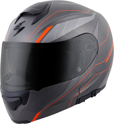 SCORPION EXO-GT3000 MODULAR SYNC HELMET GREY/ORANGE SMALL 300-1133