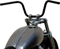 WEST-EAGLE BOBBER HIGH BAR W/DIMPLES STEEL/BLACK 1" 0766-BK