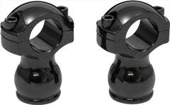 WEST-EAGLE OLD STYLE RISERS STRAIGHT BLACK 1"X2" PART# 0357-BK