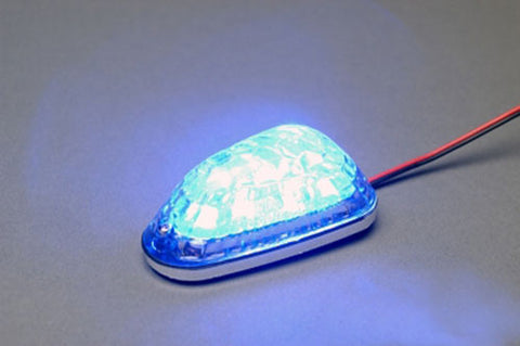 K&S 25-9700 LED MINI-MARKER LIGHT TRIANGLE CHROME BLUE 6 LEDS
