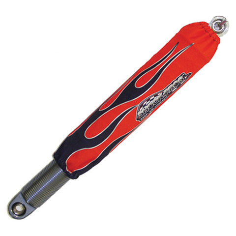 SHOCKPRO SHOCK COVERS RED W/BLACK FLAMES PART NUMBER A106RDFL