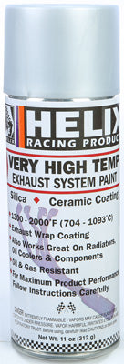 HELIX VERY HIGH TEMP EXHAUST SYSTEM PAINT FLAT ALUMINUM 11OZ PART# 165-1170