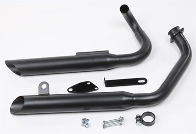 MAC FULL CRUISER EXHAUST SYSTEM STAG DUAL SLASH BLACK 904-0514