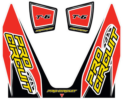 PRO CIRCUIT T-6 WRAP/END CAP DECAL REPLACEMENT MUFFLER STICKERS PART# DC14T6