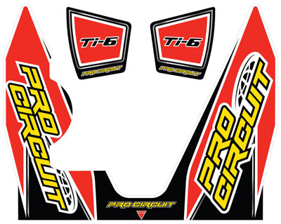 PRO CIRCUIT T-6 WRAP/END CAP DECAL YZ450F REPLACEMENT MUFFLER STICKERS DC14TI6-Y
