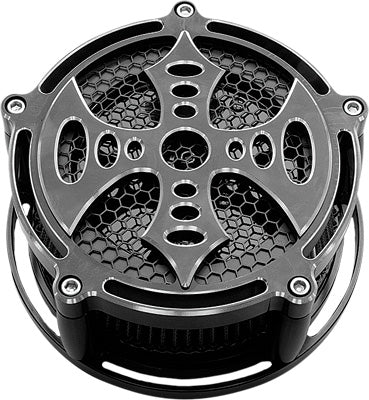 PREC. BILLET BILLET AIR CLEANER BAD AXE (BLACK) BAX-210-3H-BLK