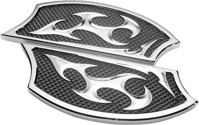 PREC. BILLET FLOORBOARDS RIDER ACE'S WILD (CHROME) PART# ACE-410-ALL-CHR