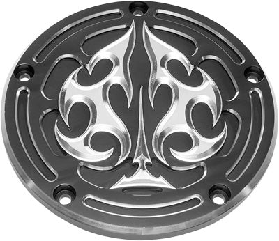 PREC. BILLET 1999-2007 Harley-Davidson FXST Softail DERBY COVER ACE'S WILD BLACK