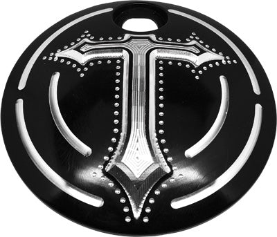 PREC. BILLET FUEL DOOR DARKSIDE (BLACK) PART# DRK-530-08UP-BLK