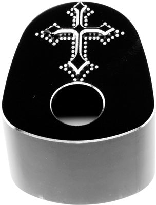 PREC. BILLET IGNITION SWITCH COVER DARKSIDE (BLACK) PART# DRK-540-08UP-BLK