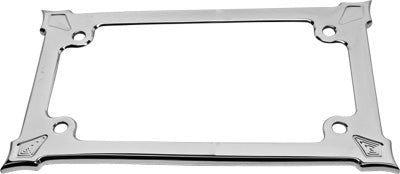 PREC. BILLET LICENSE PLATE HOLDER DARKSIDE (CHROME) PART# DRK-560-ALL-CHR