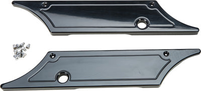 PRO ONE P1 SADDLE BAG LATCH COVERS 93- 13 SMOOTH BLK 104710B