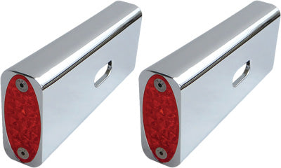 PRO ONE FENDER STRUT MARKER LIGHT RED CHROME 909105R