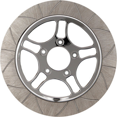 LYNDALL BRAKES TRIANGULAR FRONT BRAKE ROTOR 11.8" CHROME PART# 118FCT5C
