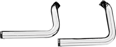 FREEDOM STAGGERED DUALS COMPLETE EXHAUST (CHROME W/BLACK TIPS) PART# HD00419 NEW