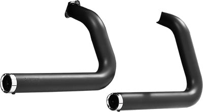 FREEDOM STAGGERED DUALS COMPLETE EXHAUST (BLACK W/CHROME TIPS) PART# HD00420 NEW