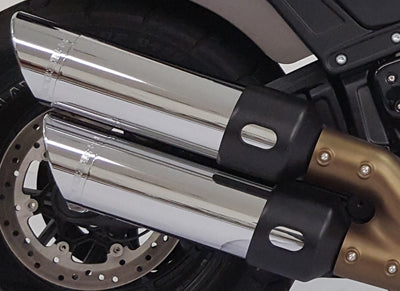 FREEDOM M8 FATBOB SLIP-ON CHROME W/CHROME TIPS HD00718