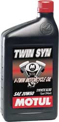 MOTUL TWIN SYN V-TWIN MOTORCYCLE OIL 20W-50 1QT PART# 2900QTA