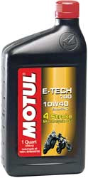 MOTUL E-TECH 100 SYNTHETIC OIL 10W-4 0 1QT PART# 2850QTA