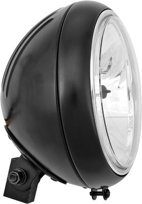 HARDDRIVE 7" HEADLIGHT GROOVED SHELL BLACK L20-6084GDBE