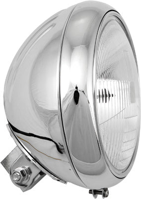 HARDDRIVE 7 HEADLIGHT GROOVED SHELL CHROME PART# L20-6084GD NEW