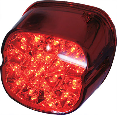 HARDDRIVE LAYDOWN LED TAILLIGHT RED LENS PART# L24-0433DRLED NEW