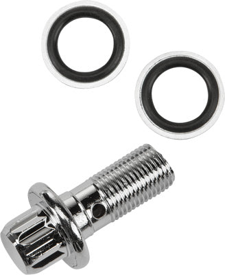 HARDDRIVE BANJO BOLTS 12-PT KIT CHROME O E# 17-0086