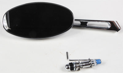 HARDDRIVE SMOOTH OVAL MIRROR CHROME LEFT 6 PART# 60-0036SSL NEW