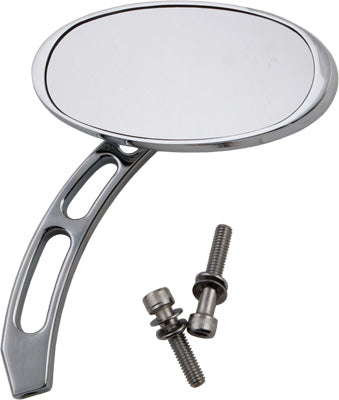 HARDDRIVE CUSTOM OVAL MIRROR CHROME L/R 5 PART# 60-0165 NEW
