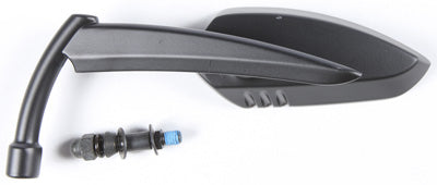 HARDDRIVE APACHE MIRROR W/KNIFE STEM MATTE BLACK LEFT PART# M60-6343BL NEW