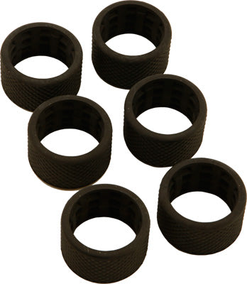 HARDDRIVE CHROME BILLET NO-VIBE GRIP RUBBER INSERTS 6/PK PART# H17-0594-R NEW