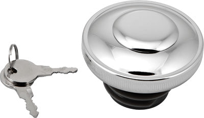 HARDDRIVE GAS CAP SCREW-IN W/LOCK&COVER NON-VENTED 82-95 CHROME 03-0318A-B