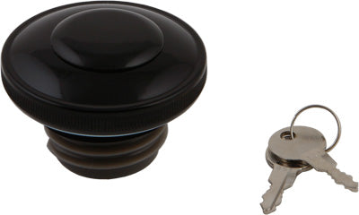 HARDDRIVE GAS CAP SCREW-IN W/LOCK COVER VENTED 96 FATBOB BLACK PART# 03-0320AB-A