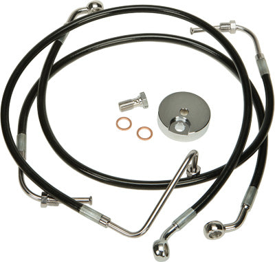 HARDDRIVE BRAKELINE KIT (BLACK) PART# HD-0304-BK NEW