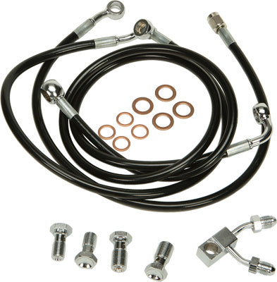 HARDDRIVE BRAKELINE KIT (BLACK) PART# HD-1001BK NEW