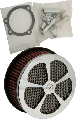 HARDDRIVE ROUND AIR CLEANER HP 5-SPOKE CHROME 5-7/8 PART# 120307 NEW