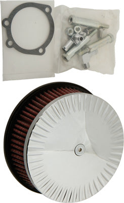 HARDDRIVE ROUND AIR CLEANER HP NOTCH CHROME 5-7/8 PART# 120319 NEW