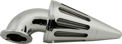 HARDDRIVE RAM AIR FILTER CONED CHROME 4.5"X12" 120234