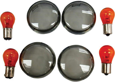 HARDDRIVE SMOKED TURN SIGNAL LENS KIT (BULLET) PART# 161031 NEW