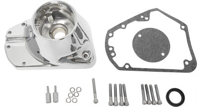 HARDDRIVE CAM COVER W/HARDWARE & GASKET CHROME PLATED 68-184