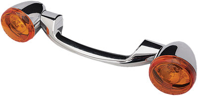 HARDDRIVE LIGHT BAR CHROME W/AMBER LENSES PART# 161800 NEW