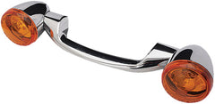 HARDDRIVE LIGHT BAR CHROME W/AMBER LENSES PART# 161800 NEW