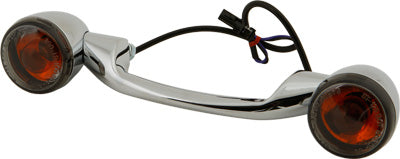HARDDRIVE LIGHT BAR CHROME W/SMOKE LENSES PART# 161802 NEW